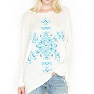 Lauren Moshi Kayla Snowflake Oversized Top